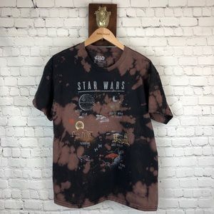 STAR WARS PLANETS bleached T-shirt